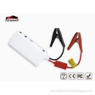 white slim petrol vehicle auto battery booster jump starter
